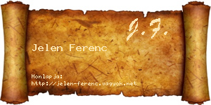 Jelen Ferenc névjegykártya